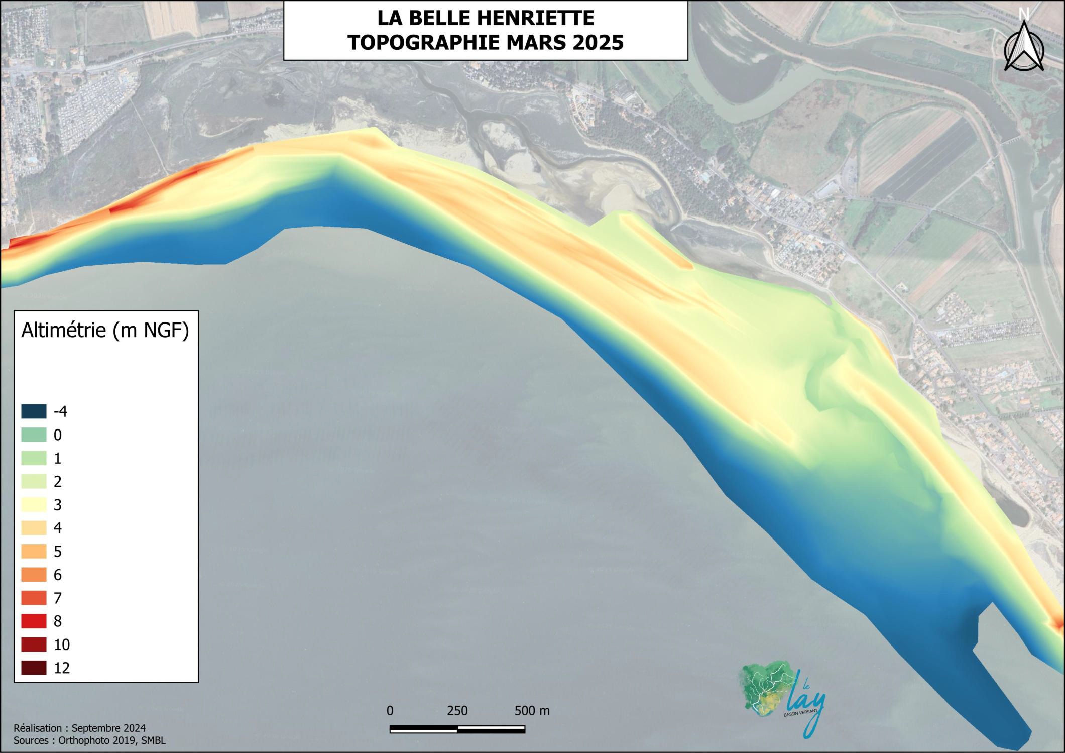 Evolution des cordons dunaires de la Belle Henriette